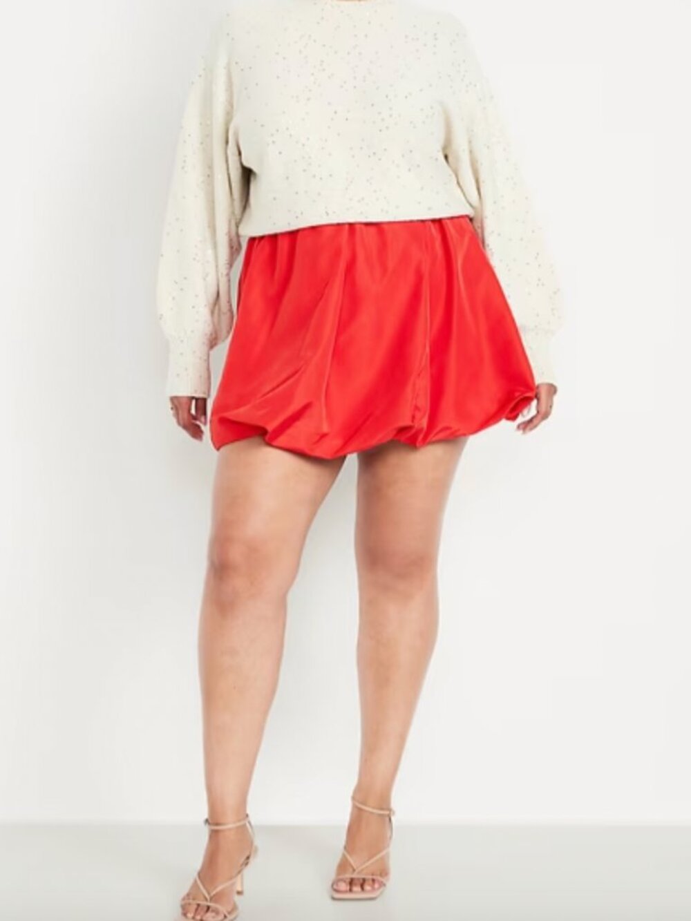 Old Navy Taffeta Bubble Mini Skirt in Amaryllis - Size XL Tall - NWT